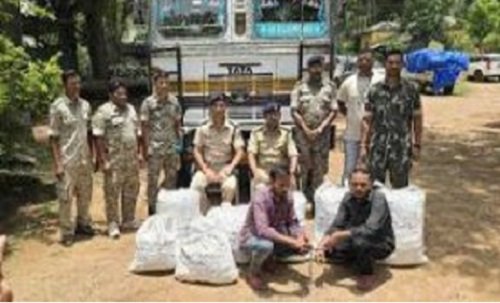 11 लाख के गांजे के साथ दो अंतर्राज्यीय तस्कर गिरफ्तार, गांजा तस्करी का मास्टर माइंड फरार
