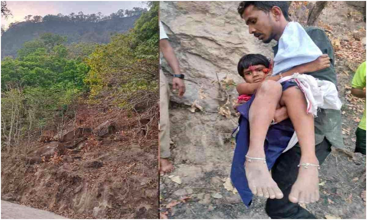 राम मंदिर दर्शन करने आई बच्ची पर बंदरों का हमला, 200 फीट गहरी खाई में गिरने से टूटा पैर