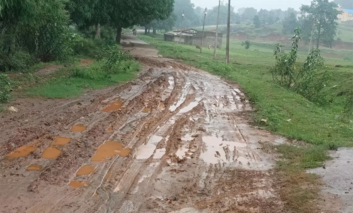 सरगुजा की बदहाल तस्वीर: कीचड़ भरे रास्ते पर चलकर स्कूल जाने को मजबूर बच्चे, ग्रामीणों का जीना हुआ मुहाल