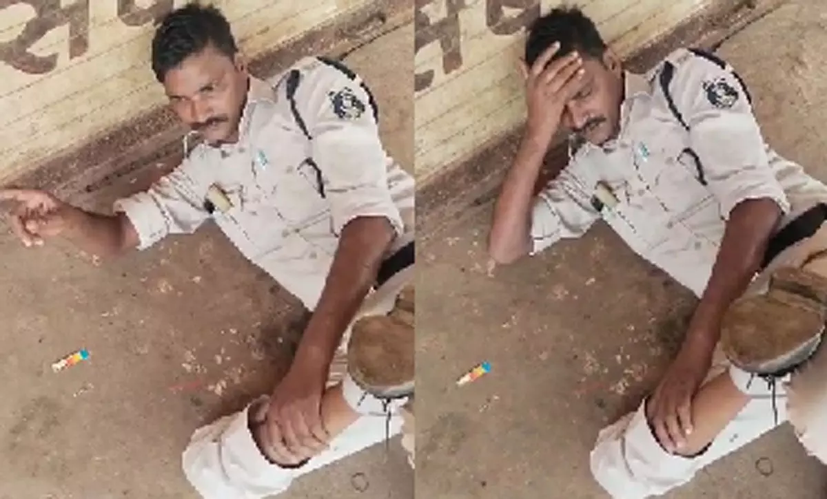 बिलासपुर में वर्दी शर्मसार: नशे में धुत्त सिपाही सड़क पर लोटता रहा, वीडियो वायरल होने पर मचा हड़कंप