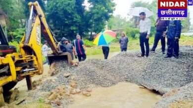 रायगढ़ में नगर निगम का बड़ा एक्शन: नाली पर रेत-गिट्टी का ढेर लगाकर रोका पानी, संस्कार फ्लेक्स पर ठोका ₹20,000 का जुर्माना
