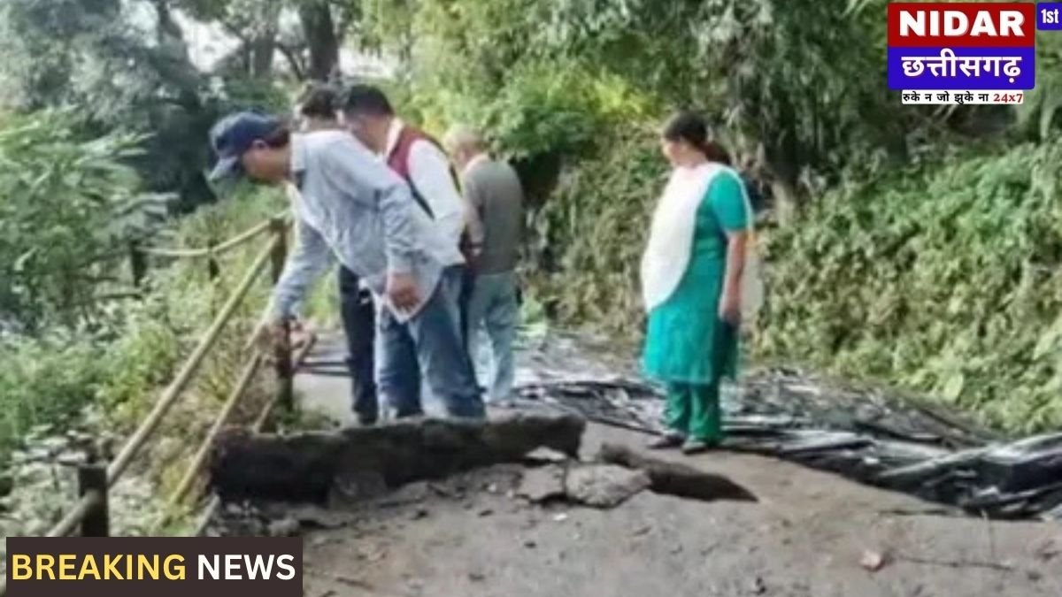 मसूरी में कुदरत का कहर: झड़ीपानी में भूस्खलन से हाहाकार, घरों की हिलने लगी नींव