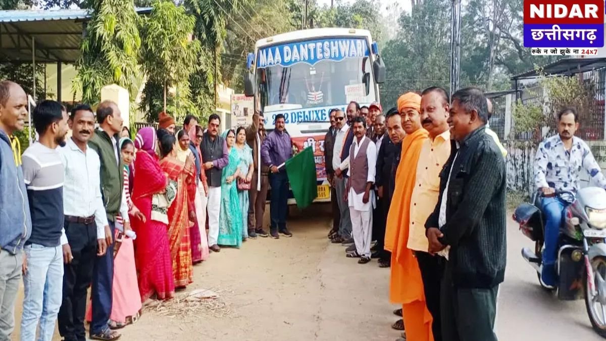 नगरी से अयोध्या के लिए गूंजे जयकारे: 31 रामभक्तों का जत्था रवाना, काशी विश्वनाथ के भी करेंगे दर्शन