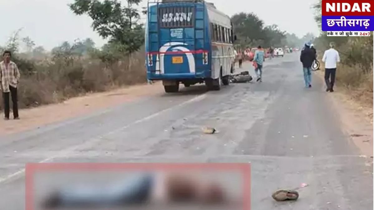 साहू ट्रेवल्स की बस ने कंप्यूटर ऑपरेटर को रौंदा, बच्चों के सामने पिता की मौत; चक्काजाम से थमी रफ्तार