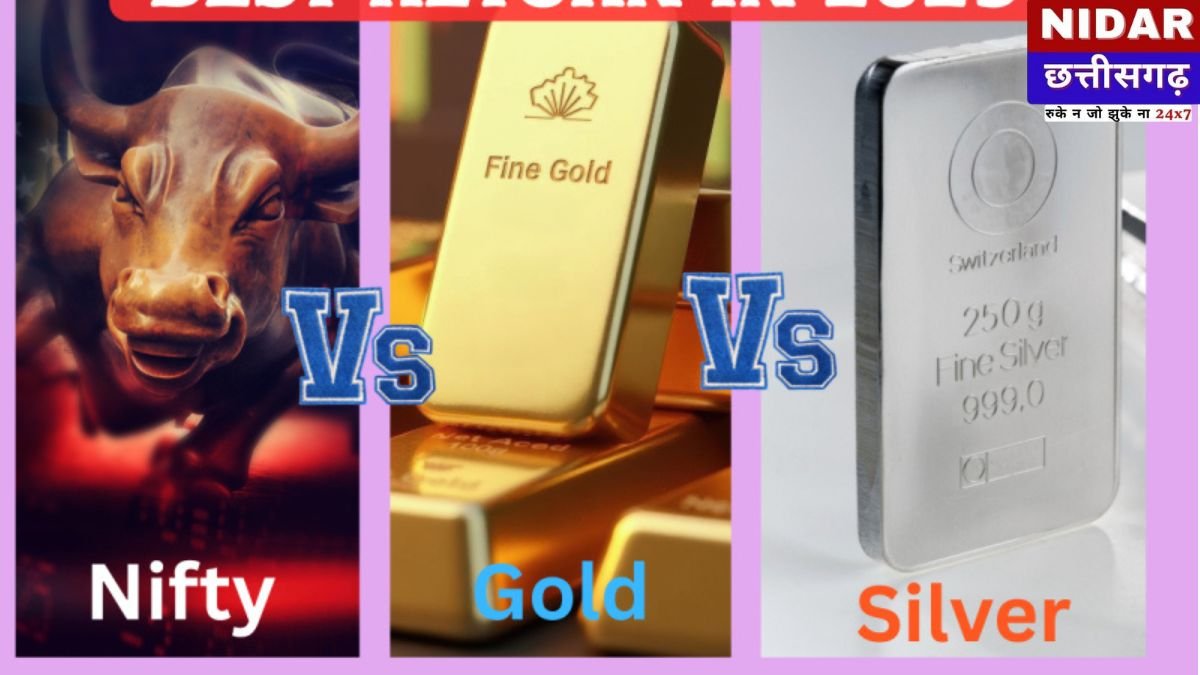 निवेश का महामुकाबला 2025: चांदी ने तोड़े सारे रिकॉर्ड, सोने और निफ्टी को पछाड़ा; जानें मुनाफे का पूरा गणित