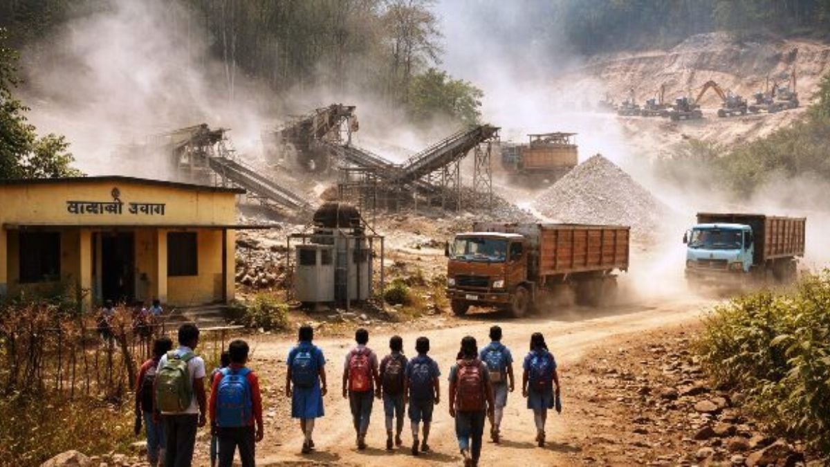 सूरजपुर न्यूज़: केतका जंगल में अवैध उत्खनन का काला खेल, स्कूल के पास दर्जनों क्रेशर से घुट रही देवपुर की सांसें