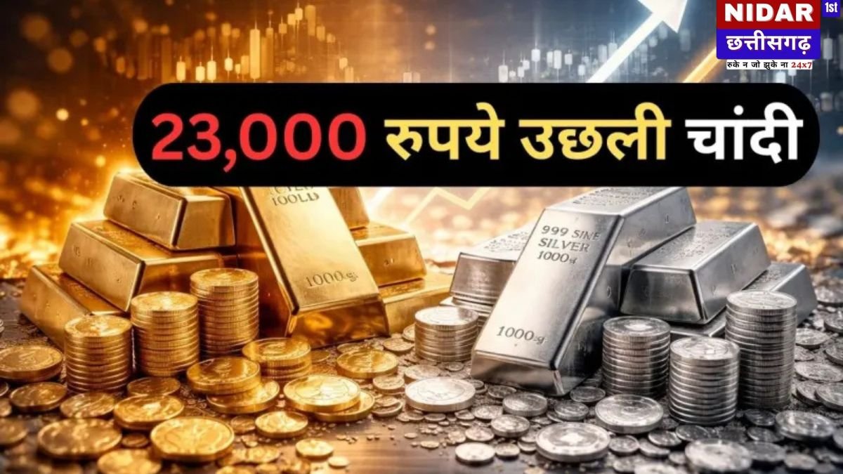 Gold Silver Price Today: चांदी की कीमतों में आया तूफान! कुछ ही मिनटों में ₹23,000 महंगी हुई Silver, Gold भी रिकॉर्ड स्तर पर