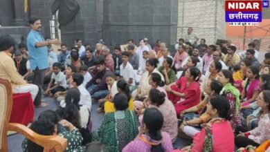 Jaanta Raja Play Raipur Science College Ground, Shivaji Maharaj historical drama scene.