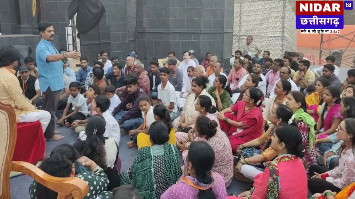 Jaanta Raja Play Raipur Science College Ground, Shivaji Maharaj historical drama scene.