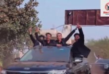 Students performing dangerous car stunts in Kabirdham Chhattisgarh viral video.