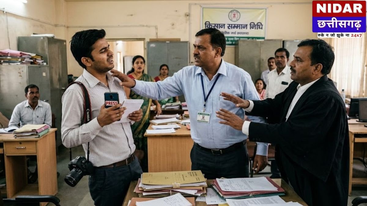 लोकतंत्र के चौथे स्तंभ पर प्रहार: छत्तीसगढ़ में सवाल पूछने पर पत्रकार की पिटाई, प्रशासनिक गलियारे में हड़कंप