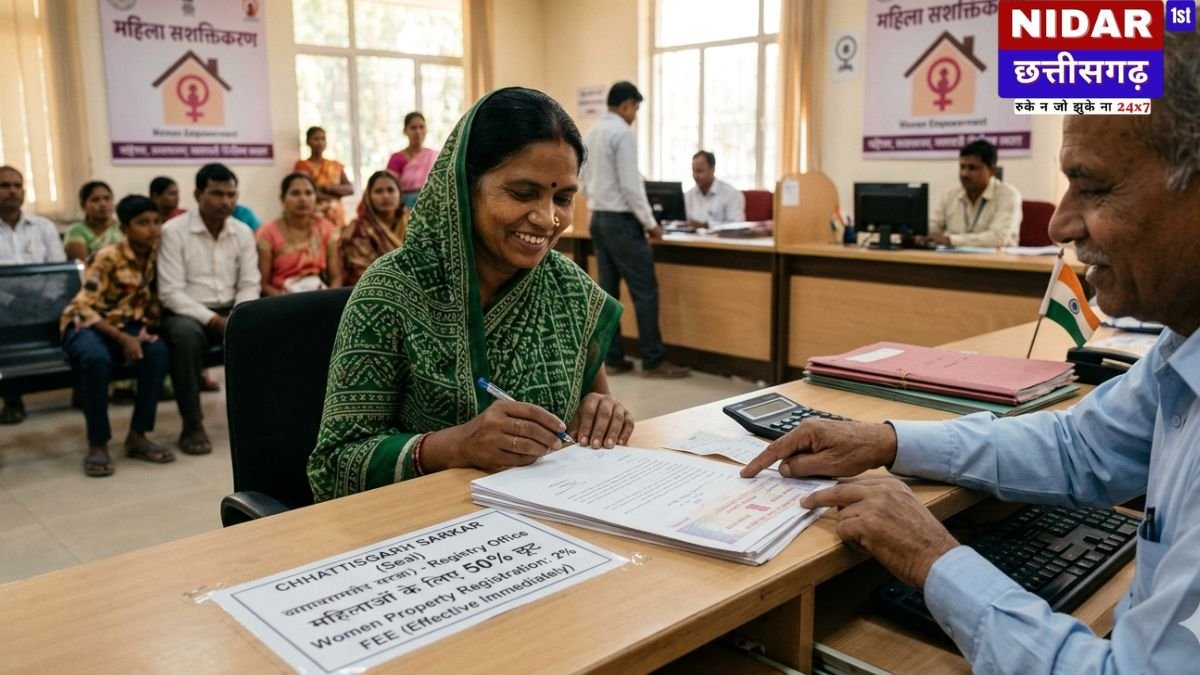 Chhattisgarh Registry Update: महिलाओं के लिए बड़ी खुशखबरी! जमीन रजिस्ट्री पर 50% की भारी छूट, जानें नए नियम