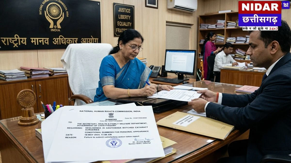 Dantewada Botched Cataract Surgery NHRC का बड़ा एक्शन, Chhattisgarh Health Secretary को सशर्त समन जारी!