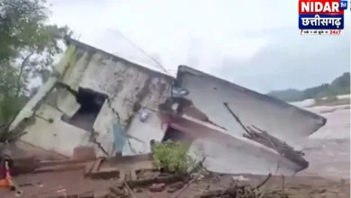 कवर्धा में सकरी नदी उफान पर, नदी किनारे बना पीएम आवास बहा