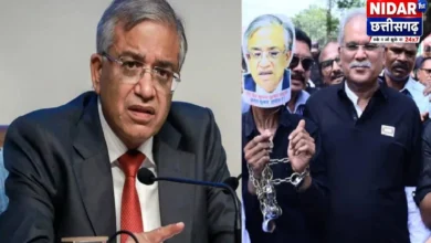 ज्ञानेश कुमार के इस्तीफे की मांग पर दुर्ग में कांग्रेस का पैदल मार्च