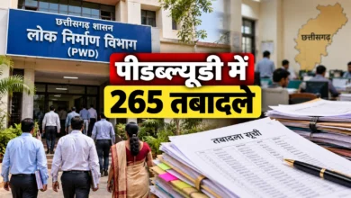 छत्तीसगढ़ पीडब्ल्यूडी में 265 अधिकारियों-कर्मचारियों के तबादले, जारी हुई नई सूची