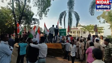 कवर्धा में कांग्रेस का नगर पालिका घेराव, 10 सूत्रीय मांगों पर प्रदर्शन