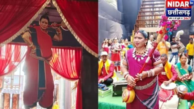 कोलकाता के दुर्गोत्सव में तीजनबाई की पंडवानी बनी थीम, गूंजे छत्तीसगढ़ी स्वर