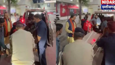 चिरमिरी में घायल की मदद को आगे आए स्वास्थ्य मंत्री श्याम बिहारी जायसवाल
