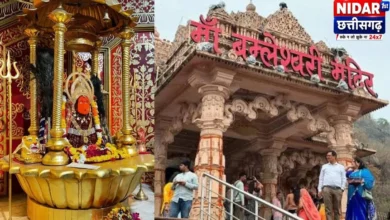 डोंगरगढ़ मां बम्लेश्वरी मंदिर में 15 लाख का पीतल शेर, सीढ़ियों पर QR कोड