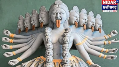 धमतरी नवरात्रि 2026: बांसपारा में विराजेंगी 9 सिर वाली मरघट काली, 2 टन की प्रतिमा