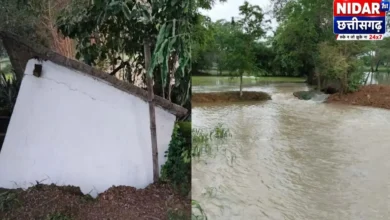 मड़ाईभाठा स्टॉप डेम का तटबंध टूटा, किसान का 6 लाख के नुकसान का दावा