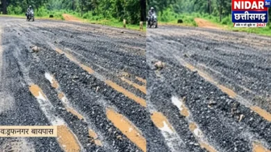 वाड्रफनगर बायपास: 8 साल बाद बनी 15 करोड़ की सड़क पहली बारिश में उखड़ी