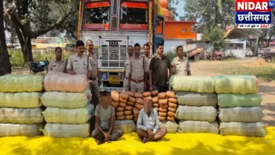 शहडोल में ट्रक से 735 किलो गांजा जब्त, दो आरोपी गिरफ्तार, कीमत करीब 1.13 करोड़